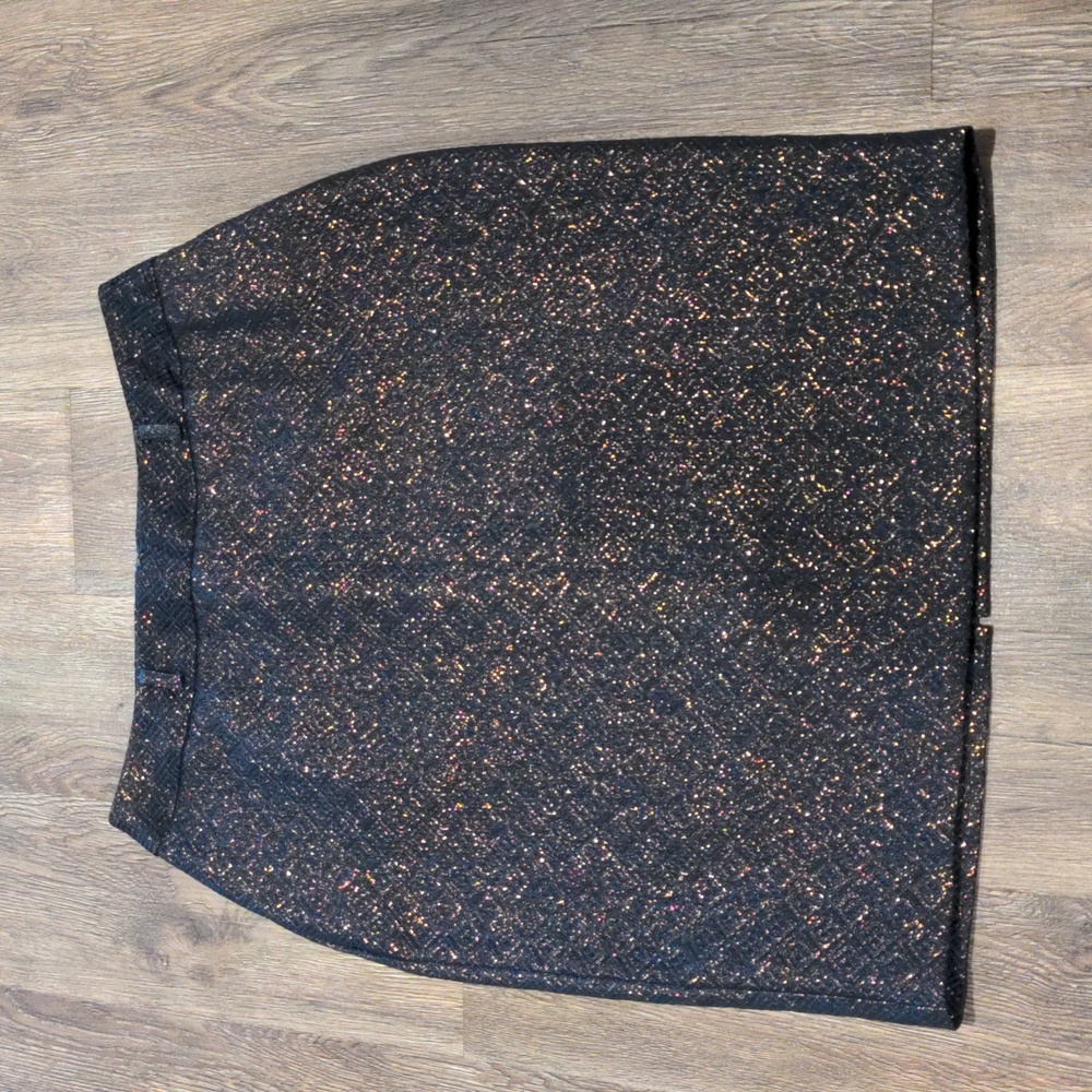 Worthington Women's Knee Length Straight Pencil Shimmer Black Skirt - Size 10